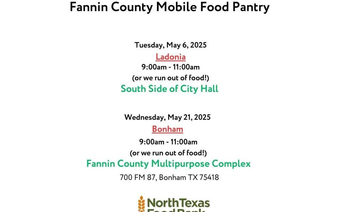 Feeding Fannin Dates for May