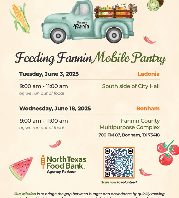 Feeding Fannin Dates for June